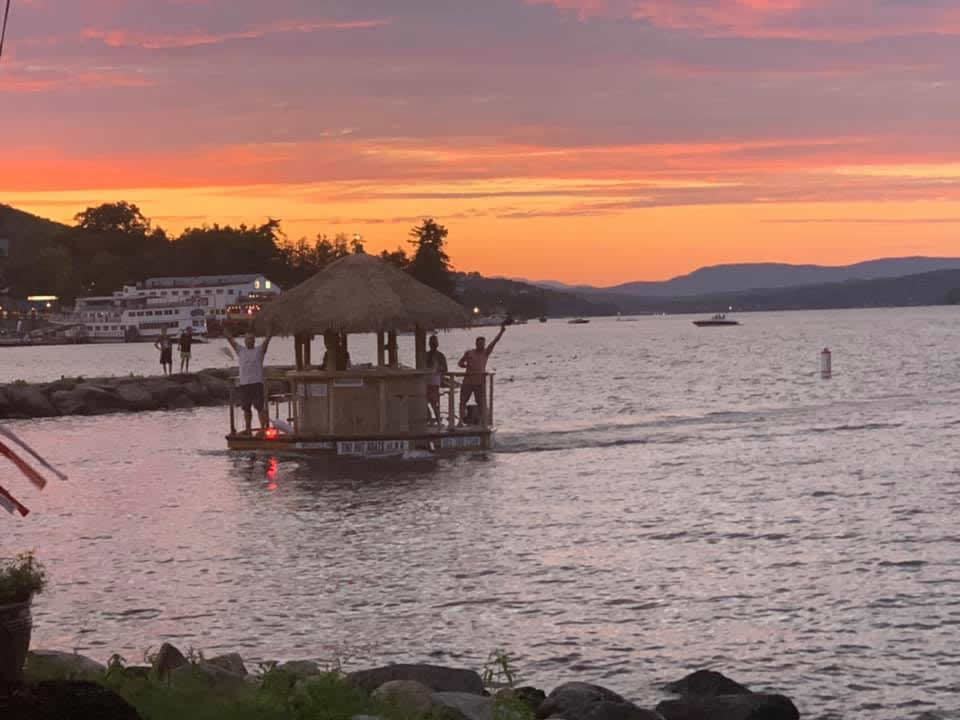 motorized tiki bar boat nh